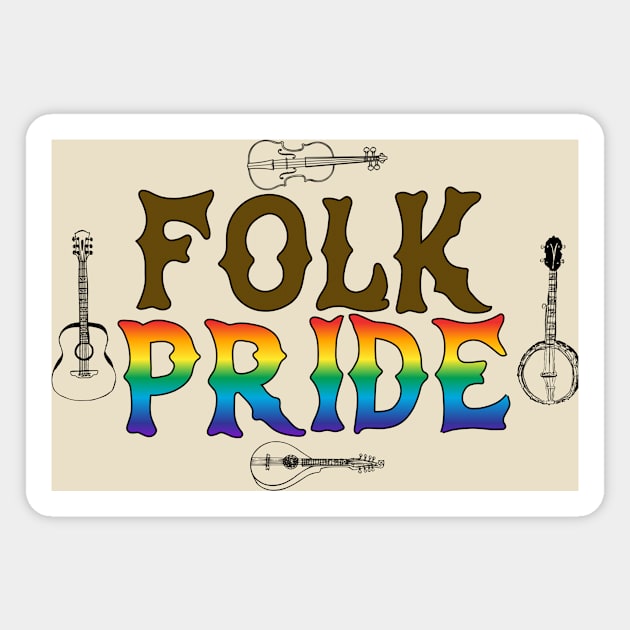 Folk Pride Flag Magnet by Pink's Mercantile  